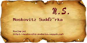 Moskovitz Sudárka névjegykártya